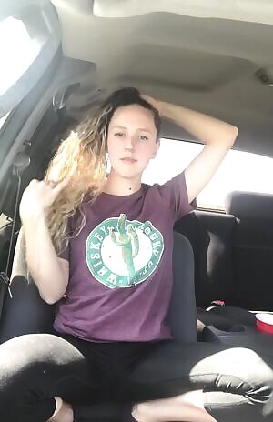 Titty drop in the car 😜