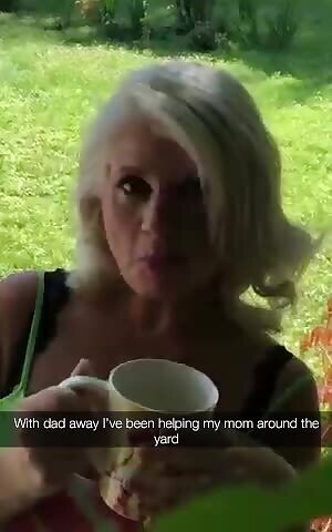 Helping Mom In The Yard