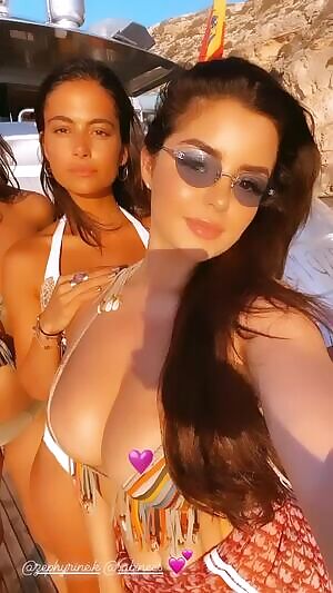 On a boat with friends