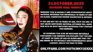 Hotkinkyjo extreme insertions with jelly beans & anal fisting