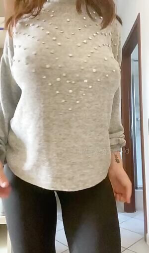 I usually don’t wear a bra to hide them better