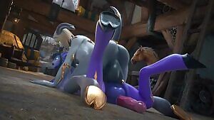 Couple of futa draeneis fucking,