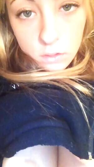 18 year old grabbing her perfect tits