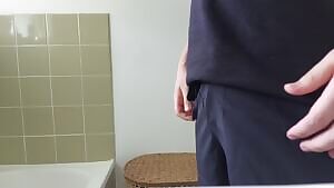 Jumping out of y swim shorts