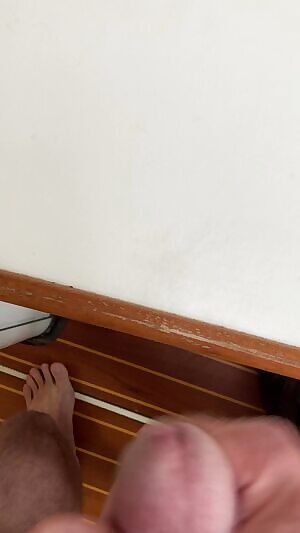 Cumshot on boat