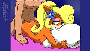 Coco Bandicoot Having Fun Animated