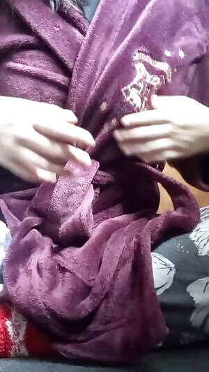 Look what's hiding under my PJs! Plucking up the courage for the public flash!!