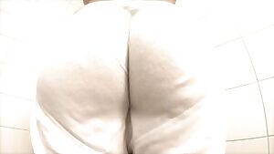 I shake my 🍑bubble butt 🍑 and then a big magic dildo🍆 👄 appears and turns my underwear into thongs and make me cum 👋hands free 👋