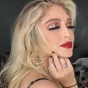 looks like she is ready for her Friday night out on the town