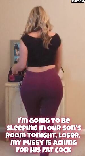 Sleeping in her son's room