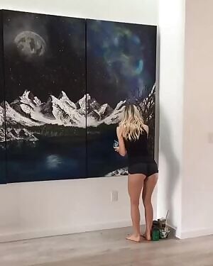 My side guy gets to be the first to see my painting