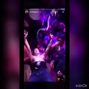 Mad drunken fun, sea of champagne, naked boobs and ass!