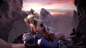 Mercy riding Soldier