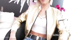 Ria Sunn drinking down 5 anal creampies with the biggest smile