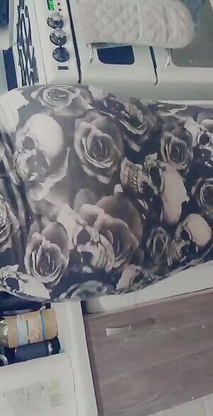 Enjoying the music while doing housework