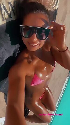 Oiled up at a Bulgarian beach