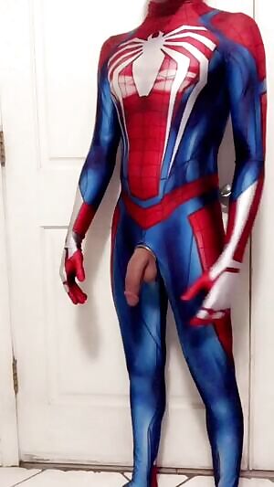 Softie in my spidey suit 🕷😝