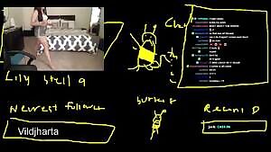 Streamer shows off yoga skills ;)