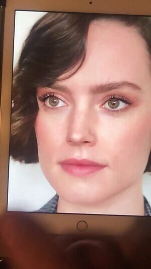 A huge load on Daisy Ridleys perfect face!