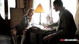 Erica Fontes showing her thong and perfect ass to her tutor