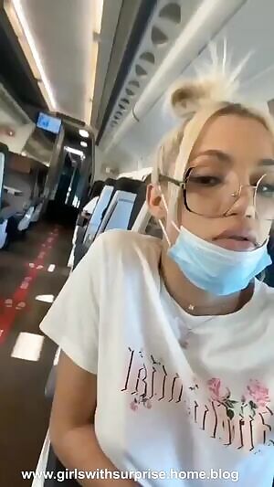 She's horny and the train is empty so...