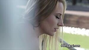 Slow BBC Anal in the garden