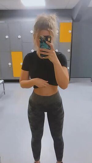 Guess who almost got caught flashing at the gym!! 😳