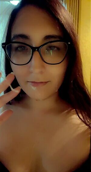 Licking it up with a smile :)