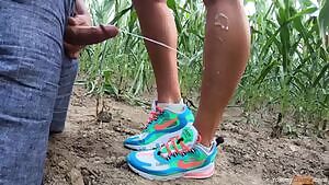 got new Air Max in town and he had to cum on them already on our way back home :)