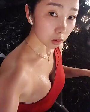 air pods gold cross necklace asymmetric red top