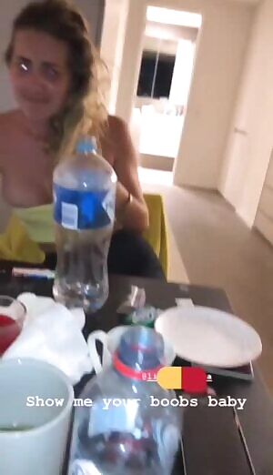 Drunk Girl Showing Tits On Friends Instagram