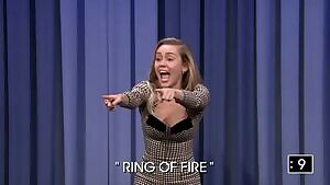 FREAKY Miley came back out to for a second