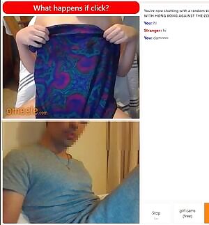 Quick Bate, Moan and Cum on Omegle Unmoderated