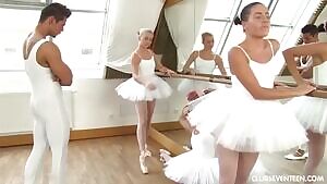 3 ballerinas fuck big cock teacher